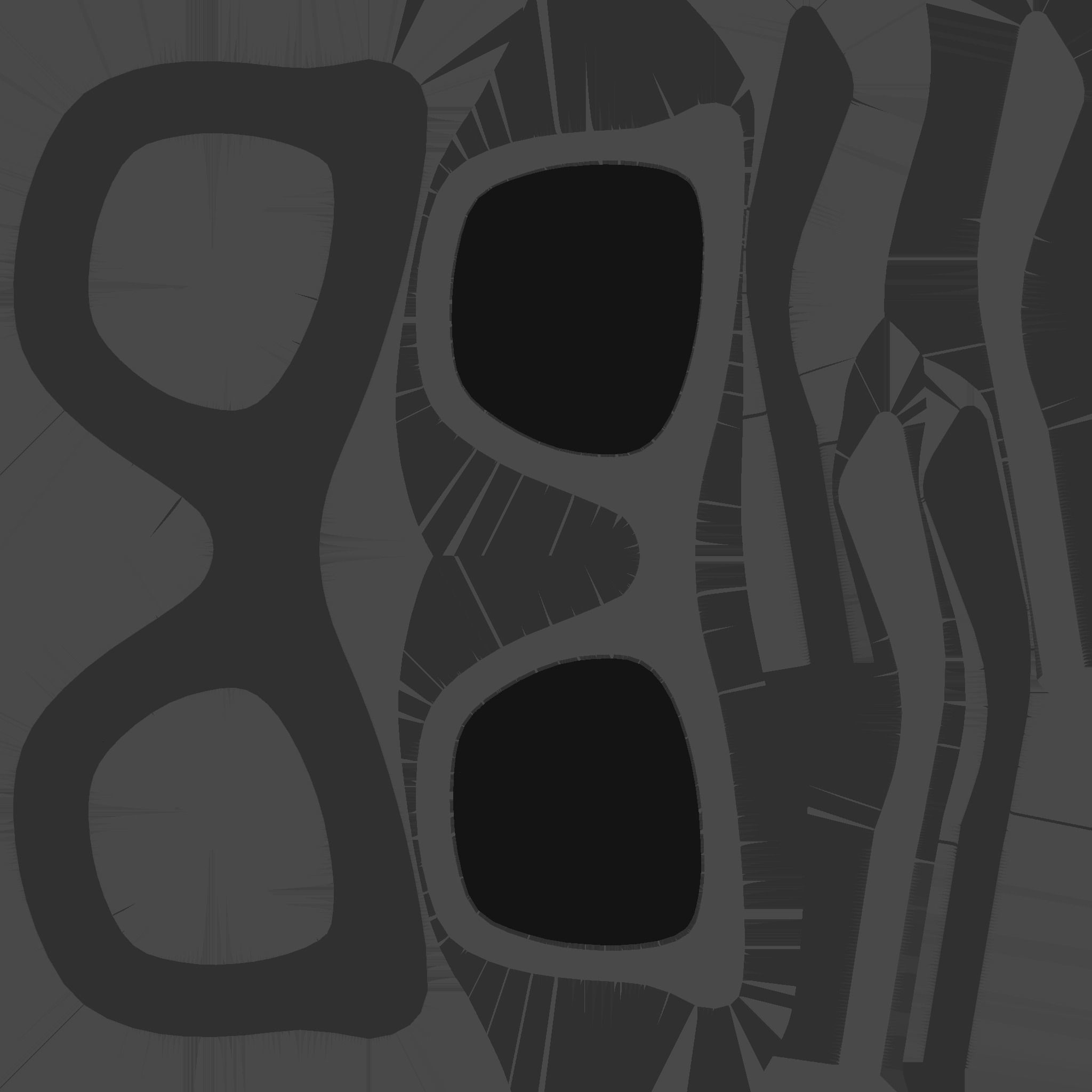 Sunglass E01 Red - Character Design Fashion Low-poly 3D model_21