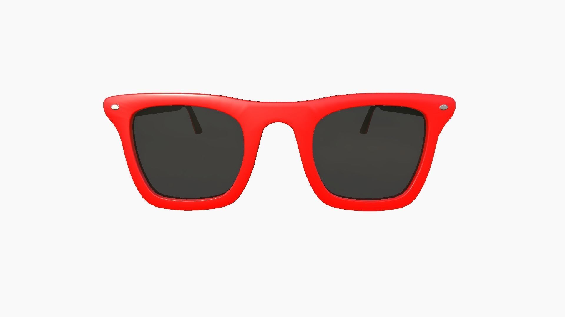 Sunglass E01 Red - Character Design Fashion Low-poly 3D model_1