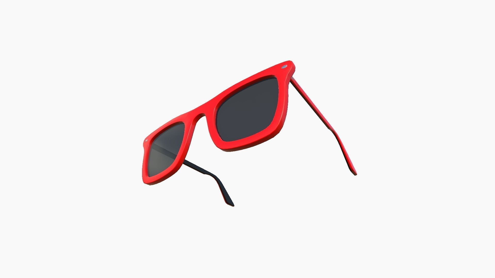 Sunglass E01 Red - Character Design Fashion Low-poly 3D model_4