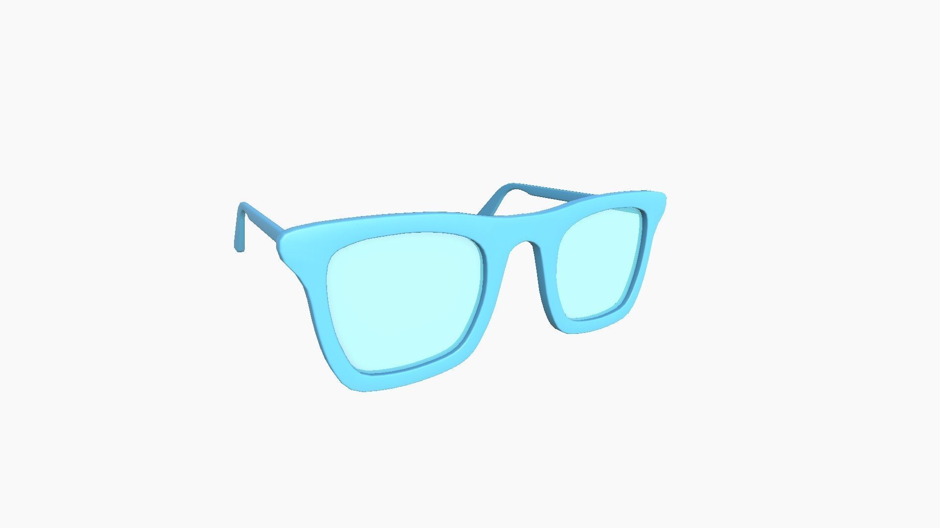 Sunglass E01 Red - Character Design Fashion Low-poly 3D model_8