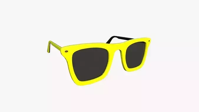 Sunglass E02 Yellow - Character Design Fashion Low-poly 3D model