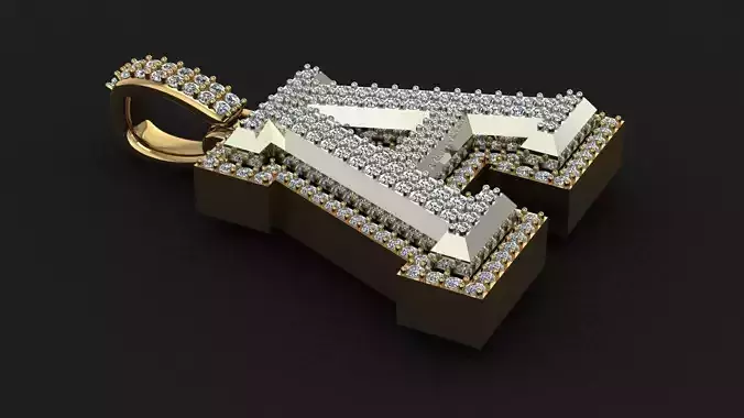 letter A pendant  