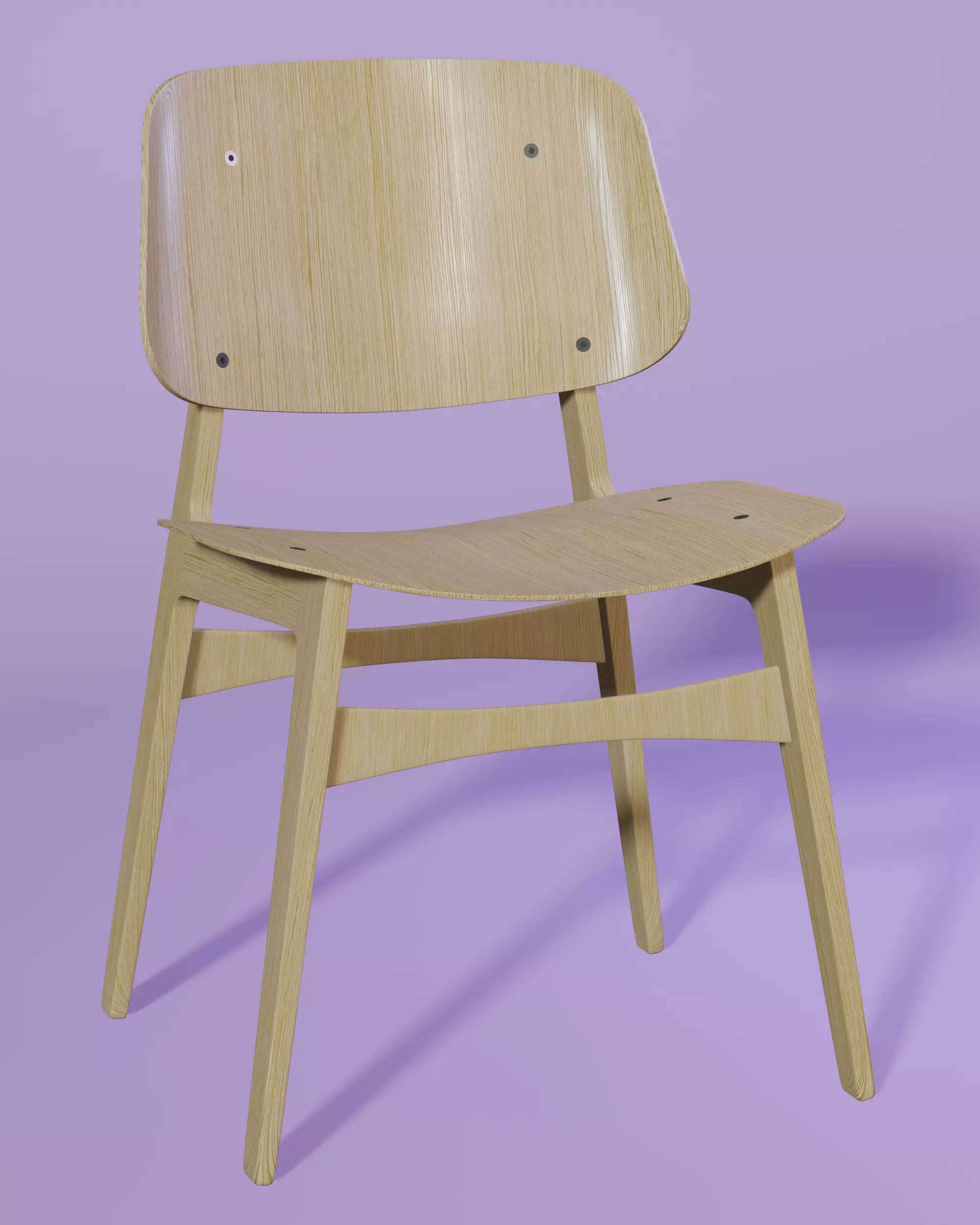 rtyhdrtcjuncujn wooden chair Free low-poly 3D model