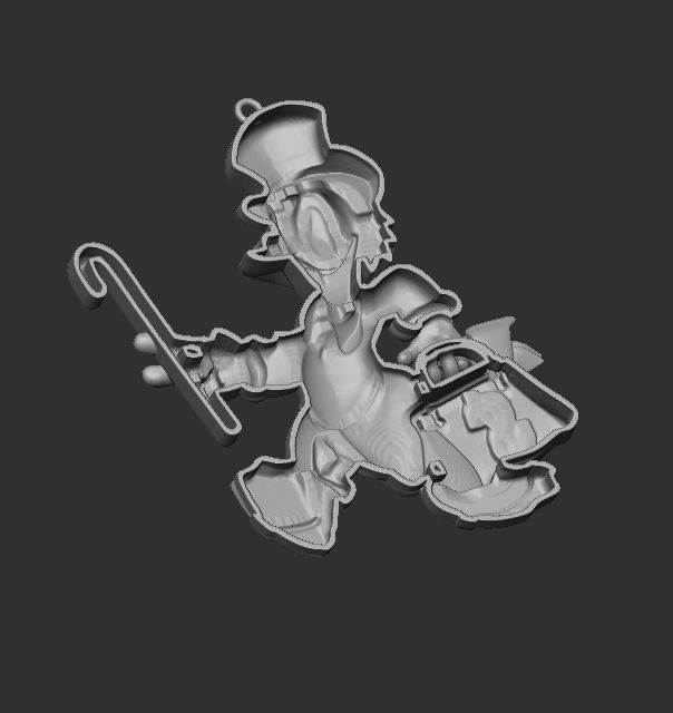 Uncle Scrooge pendant 3D print model_4