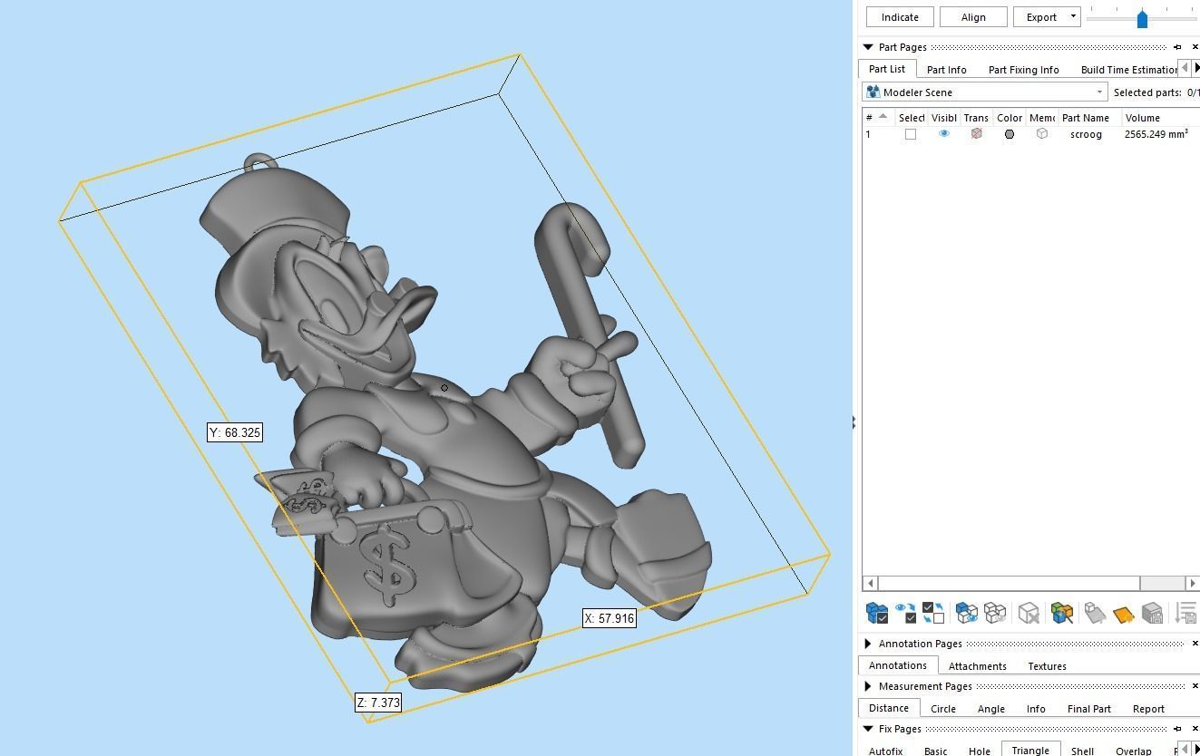 Uncle Scrooge pendant 3D print model_1
