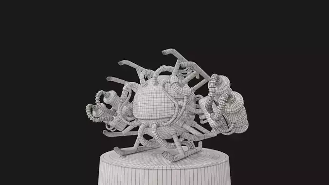 Moon Drone Low-poly 3D model