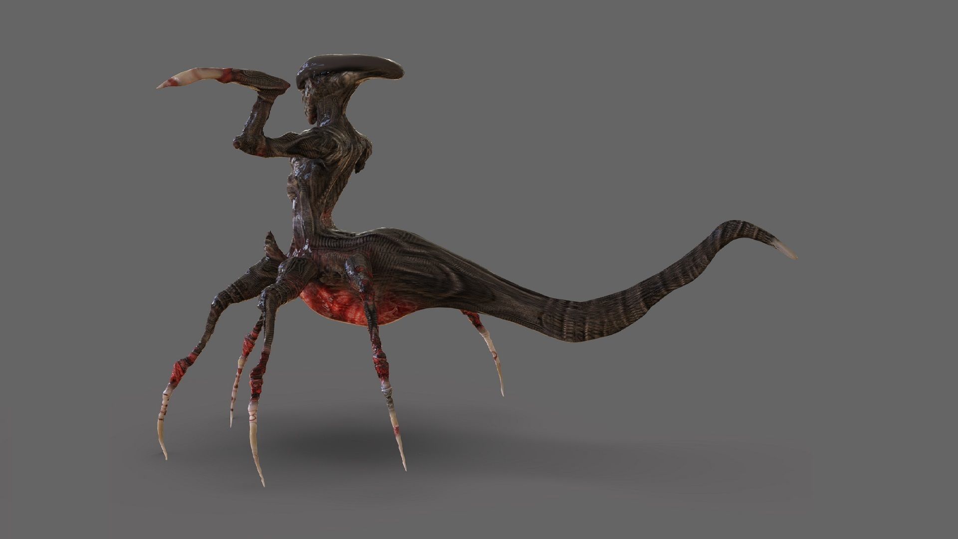 Alien 10 Low-poly 3D model_2