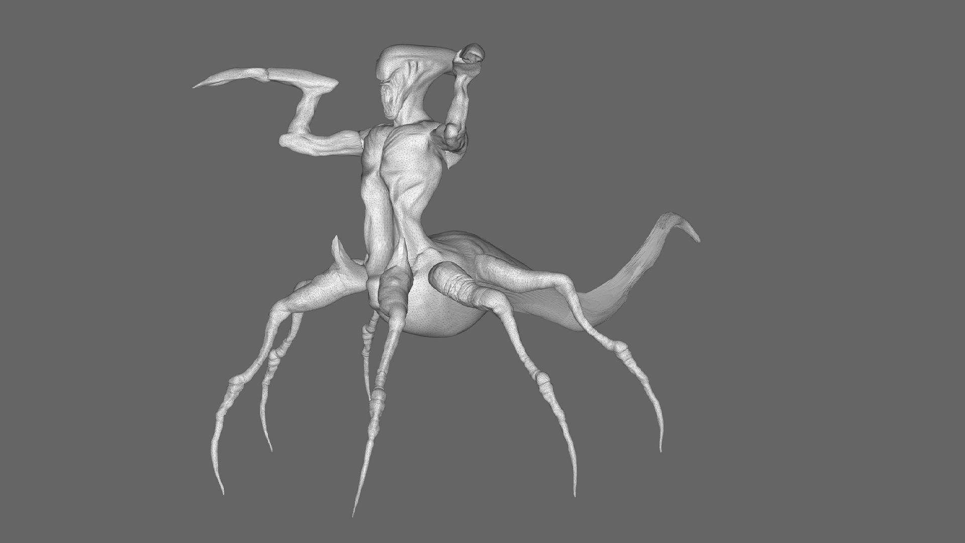 Alien 10 Low-poly 3D model_5