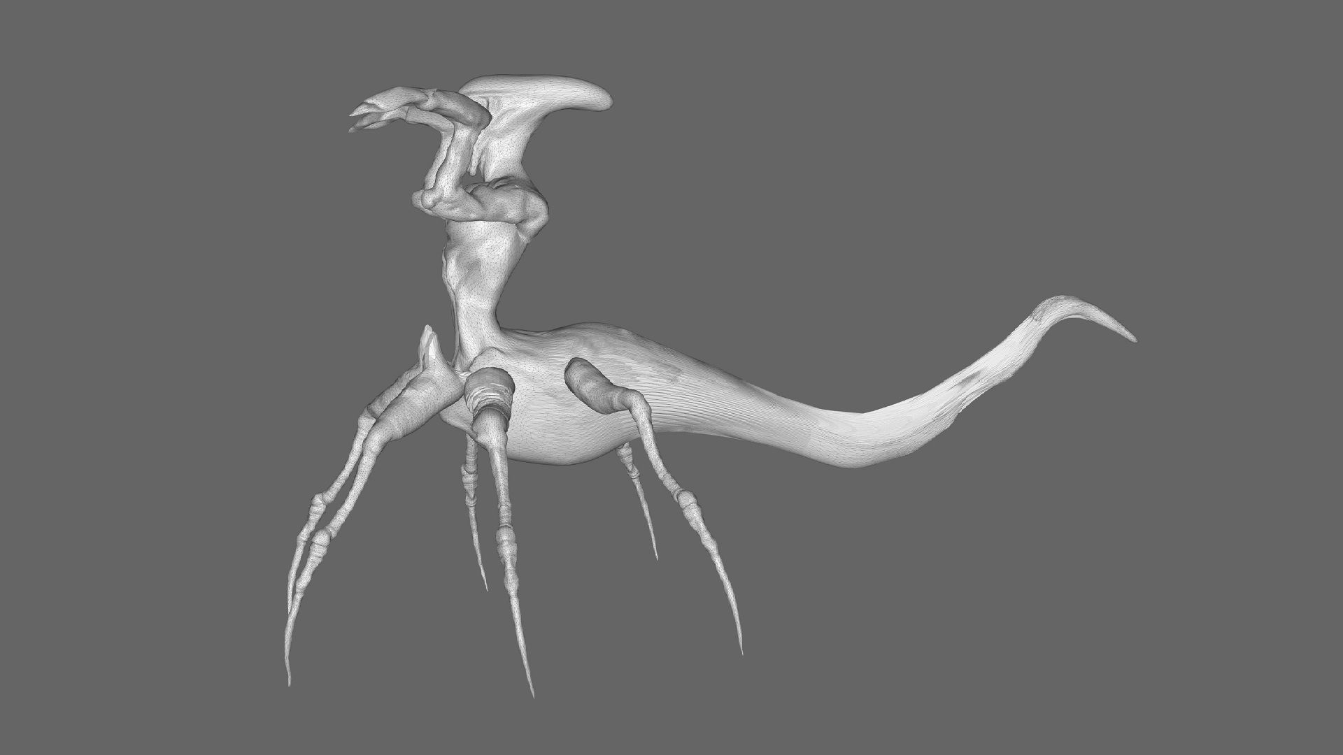 Alien 10 Low-poly 3D model_6