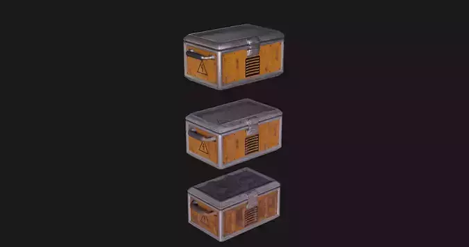 Free Lowpoly SciFi Crate Free low-poly 3D model