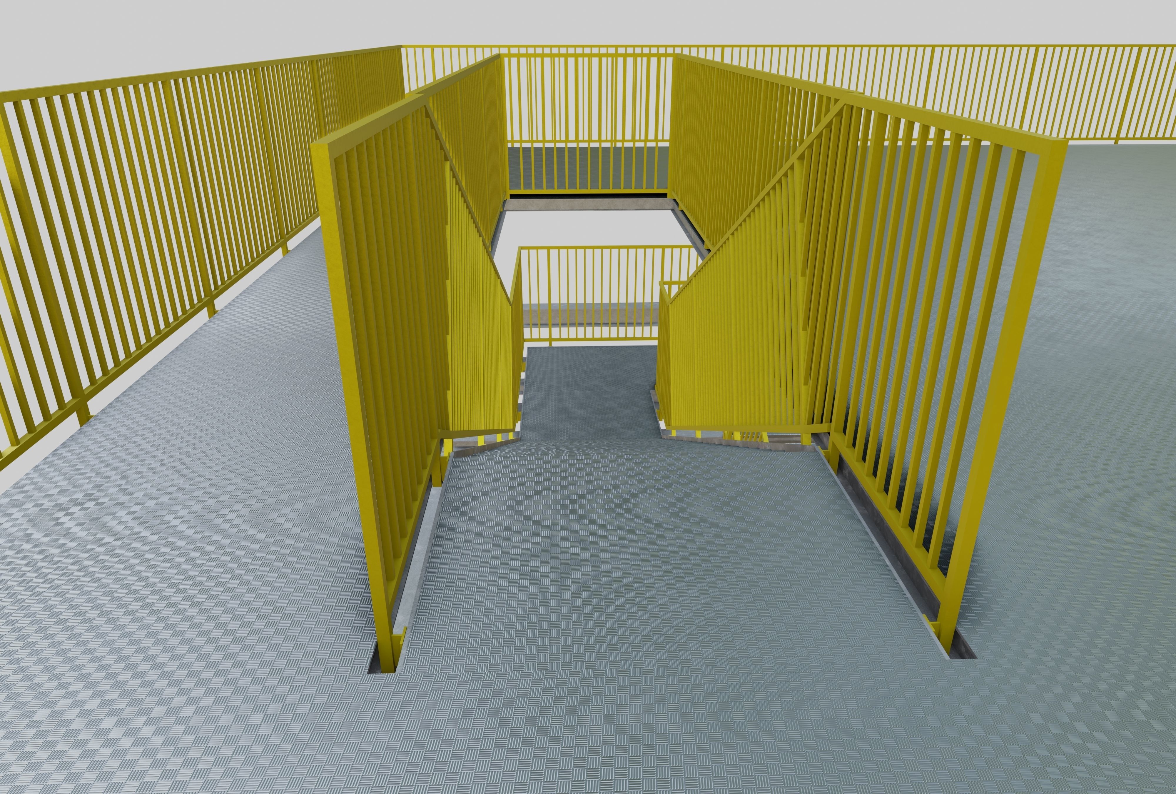 Steel Structure-Tsunami Evacuation Tower-Type-2 Free 3D model_7