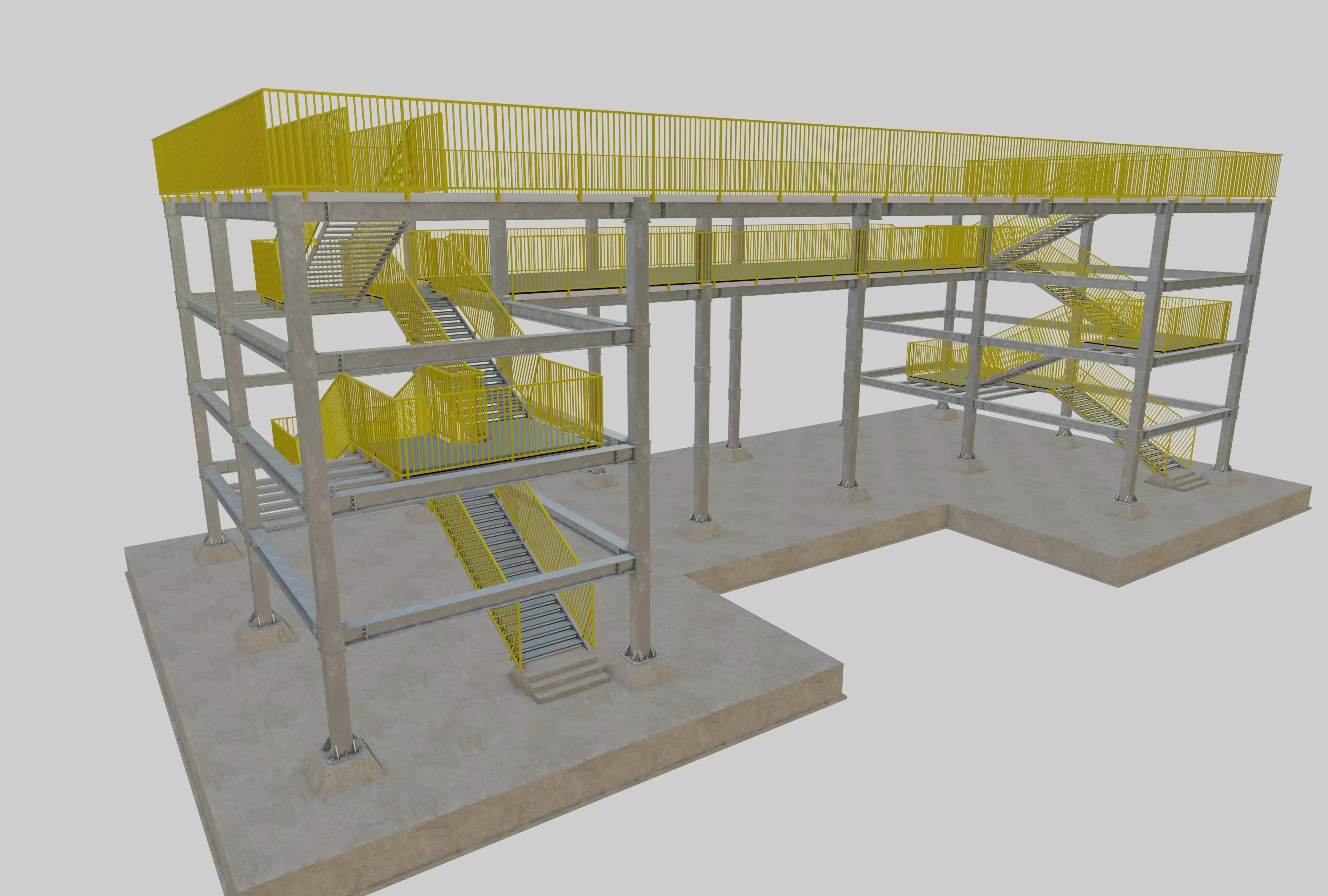 Steel Structure-Tsunami Evacuation Tower-Type-2 Free 3D model_0