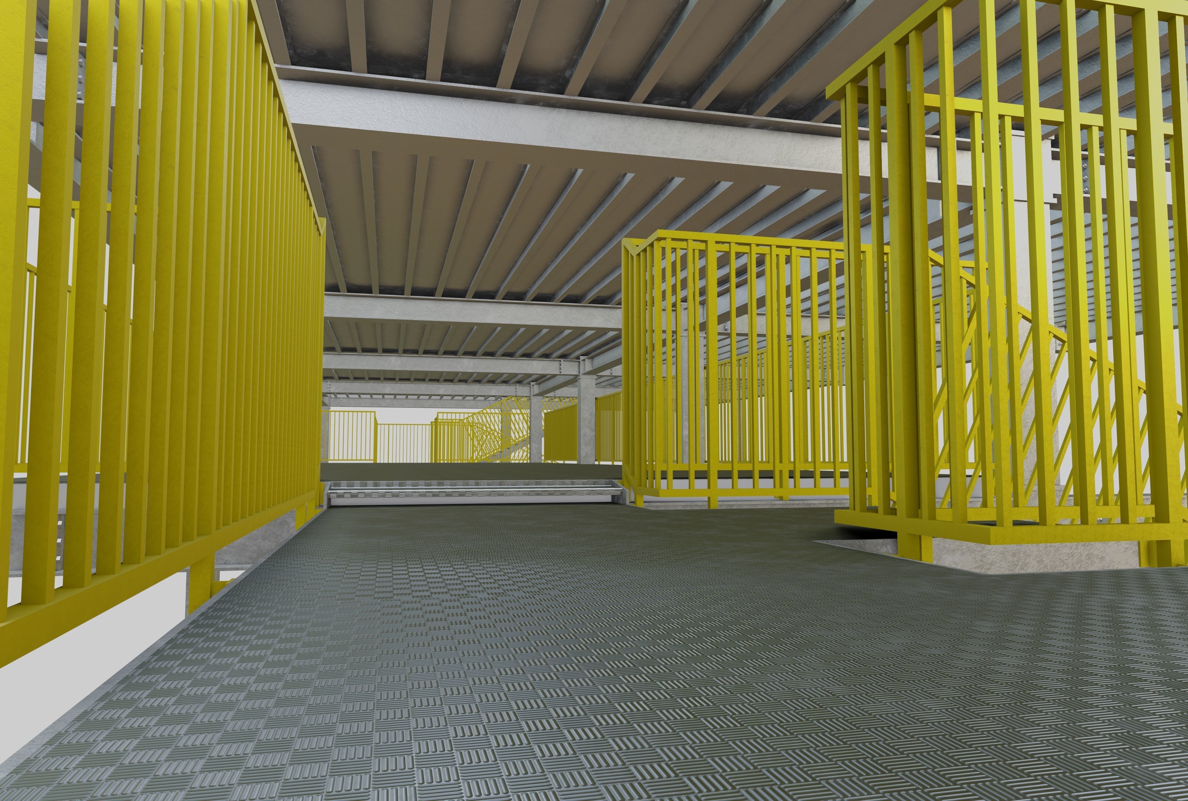 Steel Structure-Tsunami Evacuation Tower-Type-2 Free 3D model_12