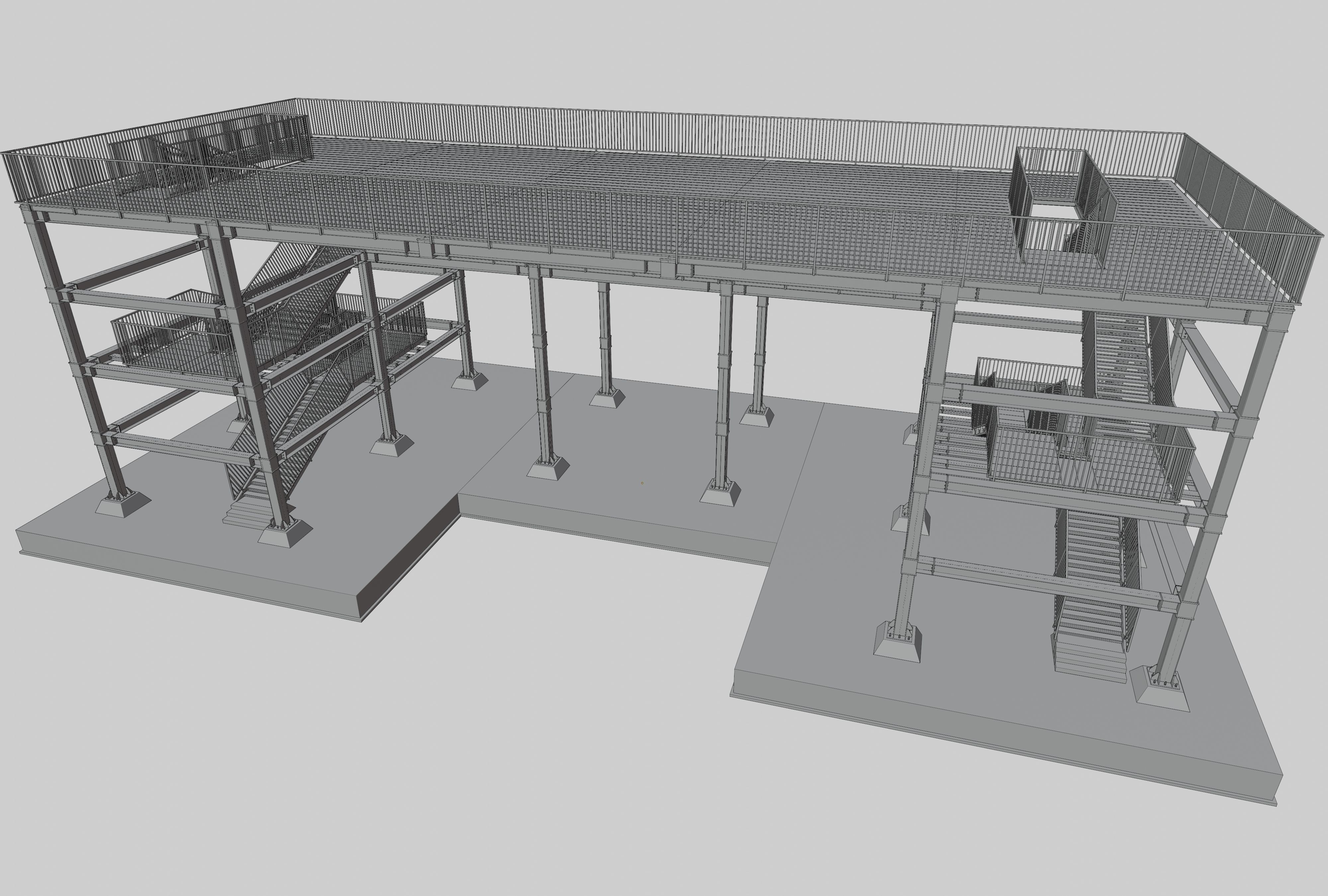 Steel Structure-Tsunami Evacuation Tower-Type-2 Free 3D model_14