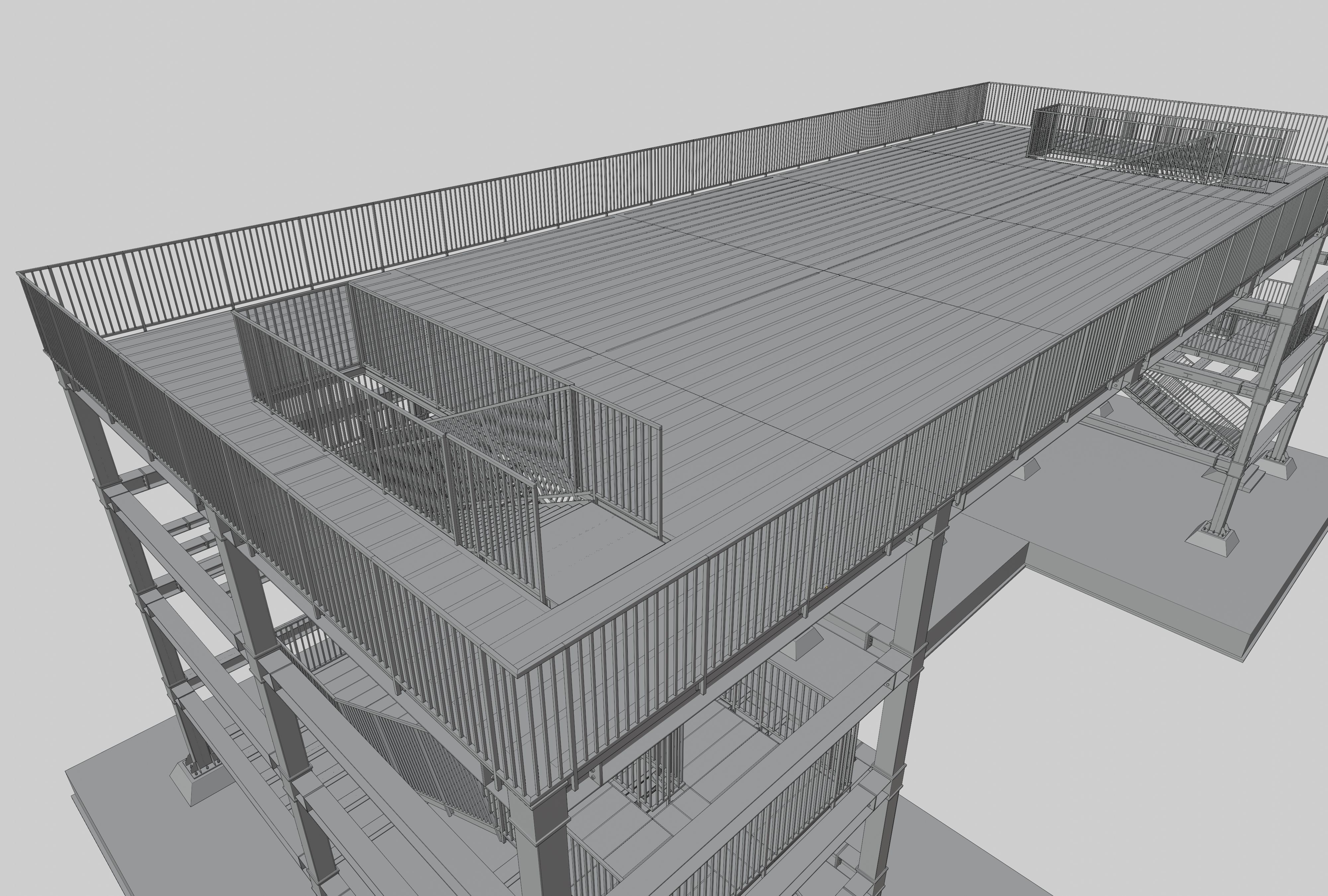 Steel Structure-Tsunami Evacuation Tower-Type-2 Free 3D model_16