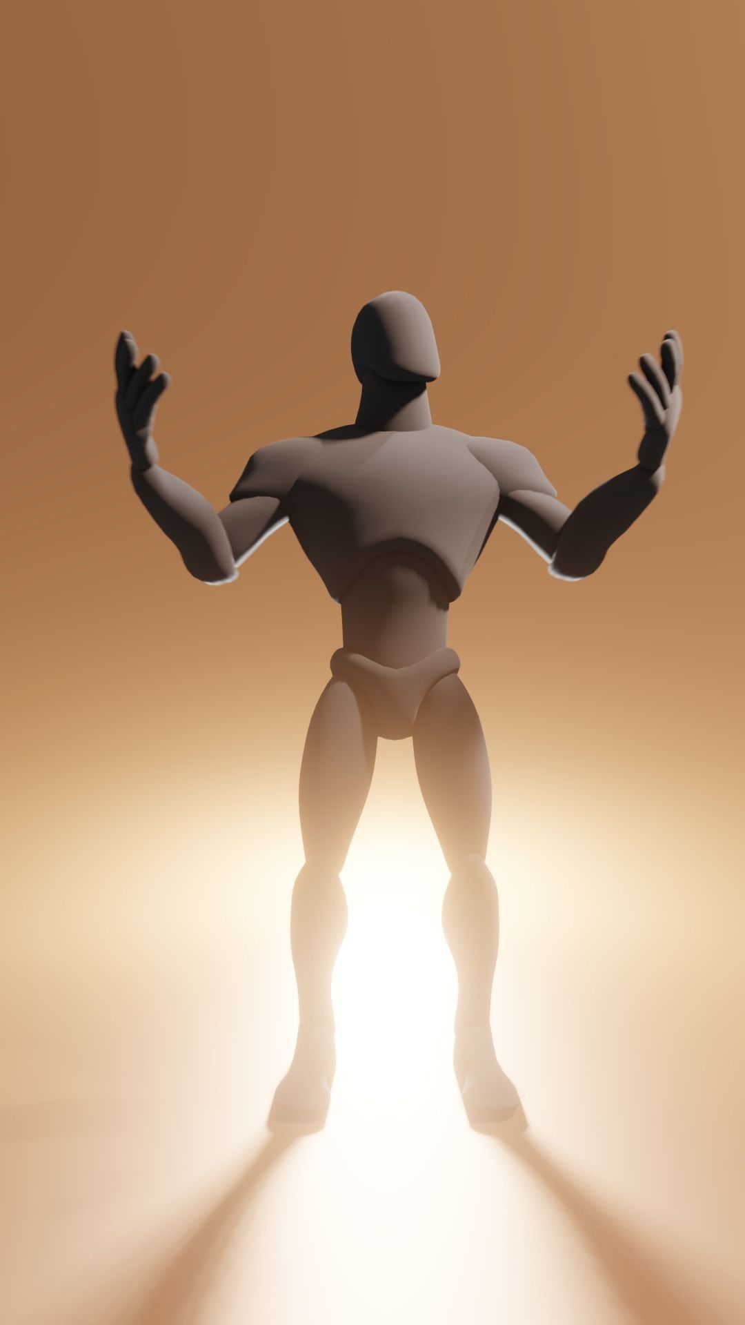 The Elemental Man Rigged Blender Character 3D model_1
