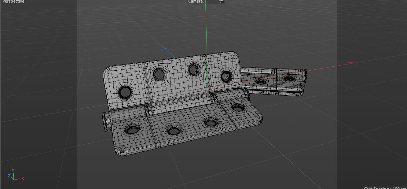 door hinges 3D model_3