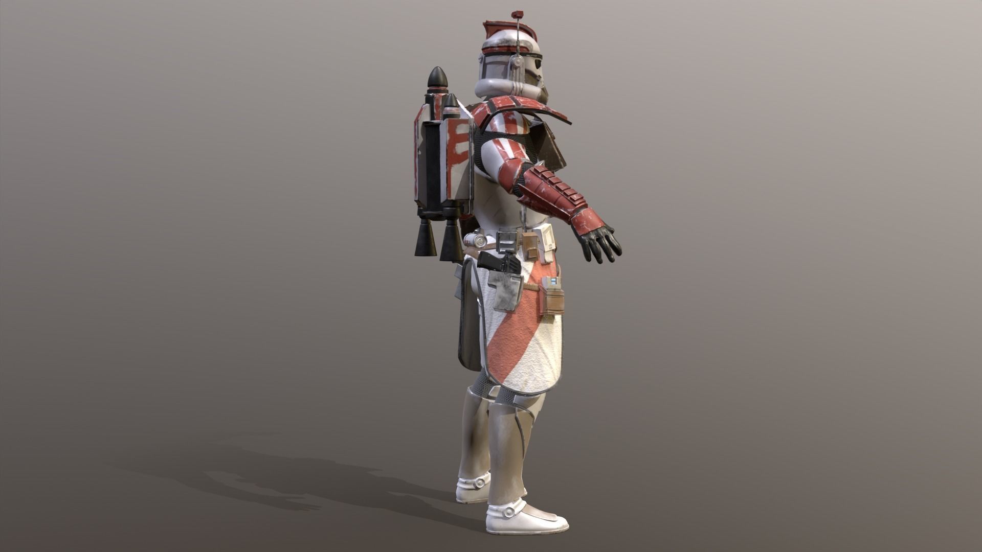 Arc Clone Trooper Low-poly 3D model_10