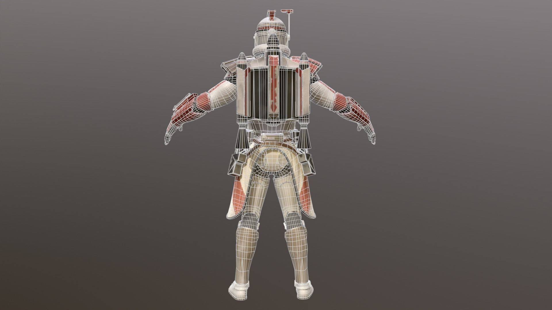 Arc Clone Trooper Low-poly 3D model_20