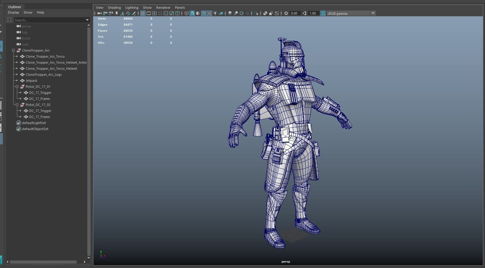 Arc Clone Trooper Low-poly 3D model_5