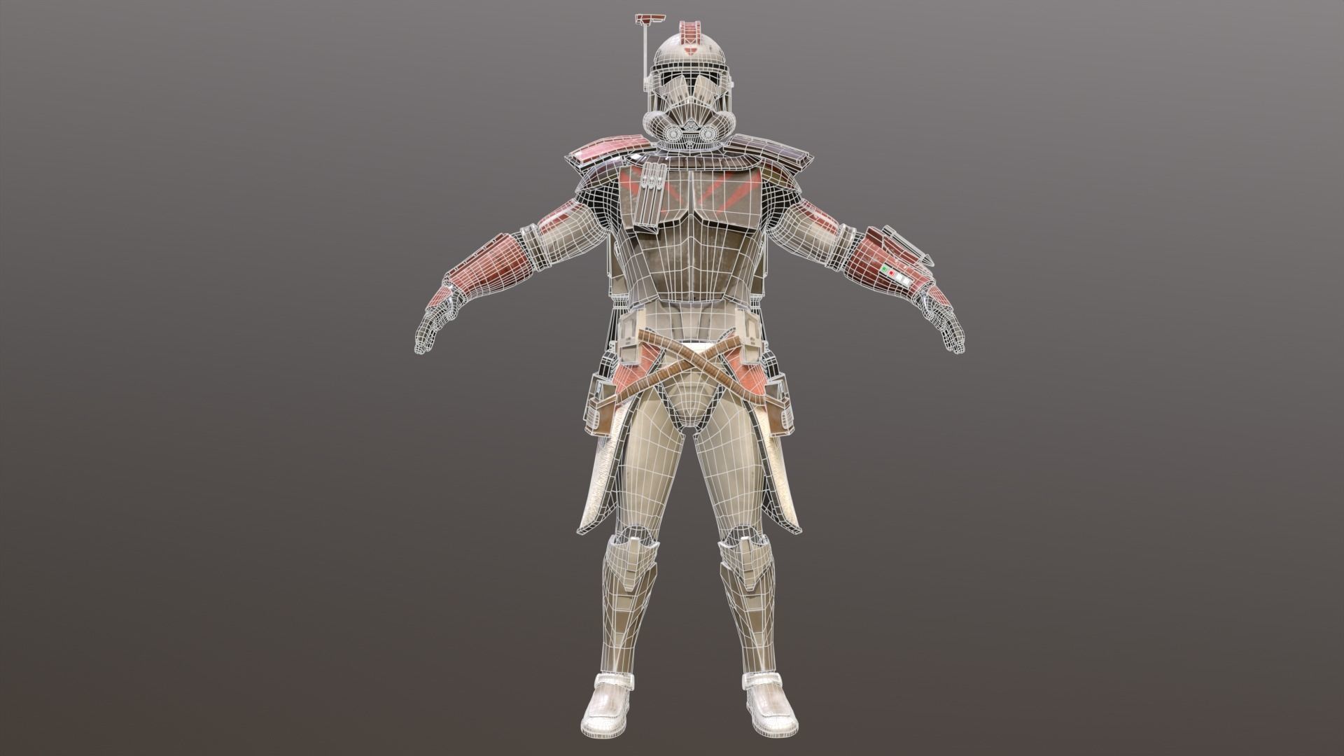Arc Clone Trooper Low-poly 3D model_16