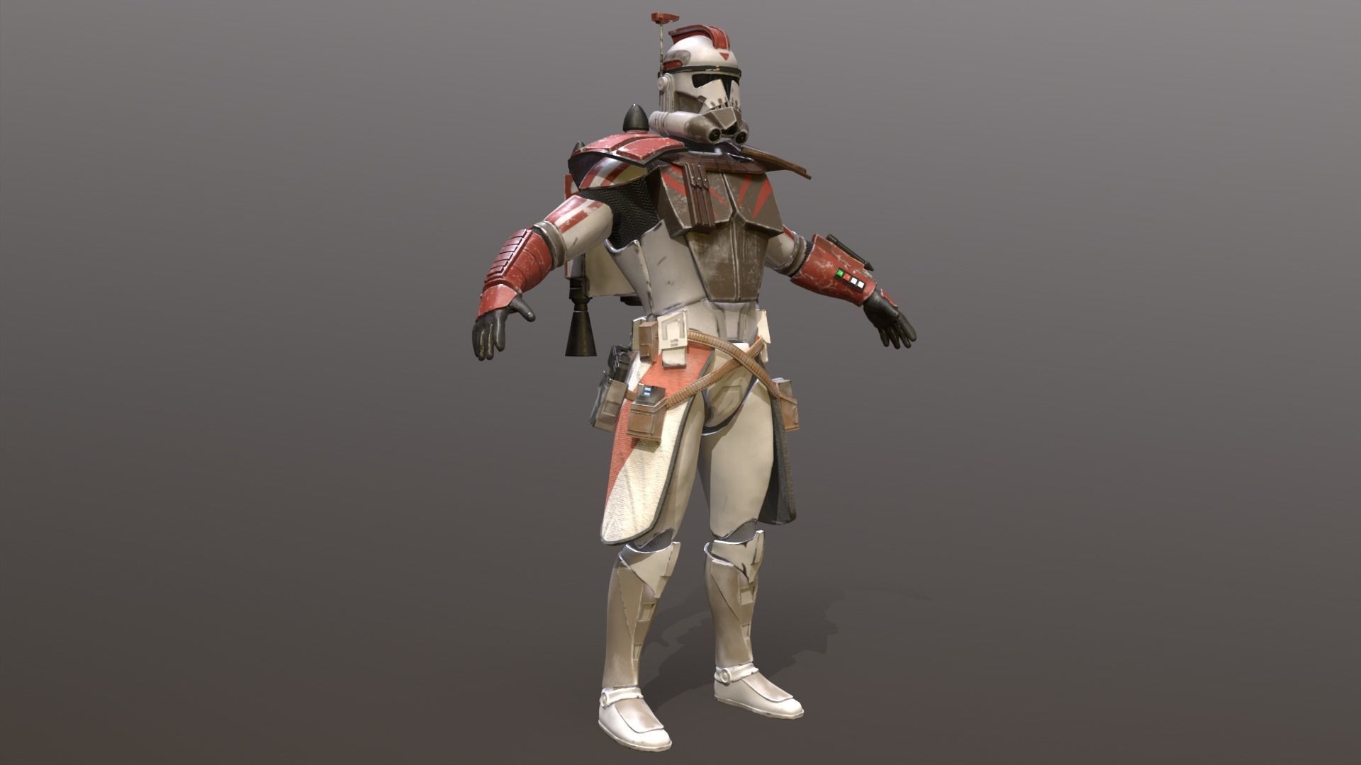 Arc Clone Trooper Low-poly 3D model_12