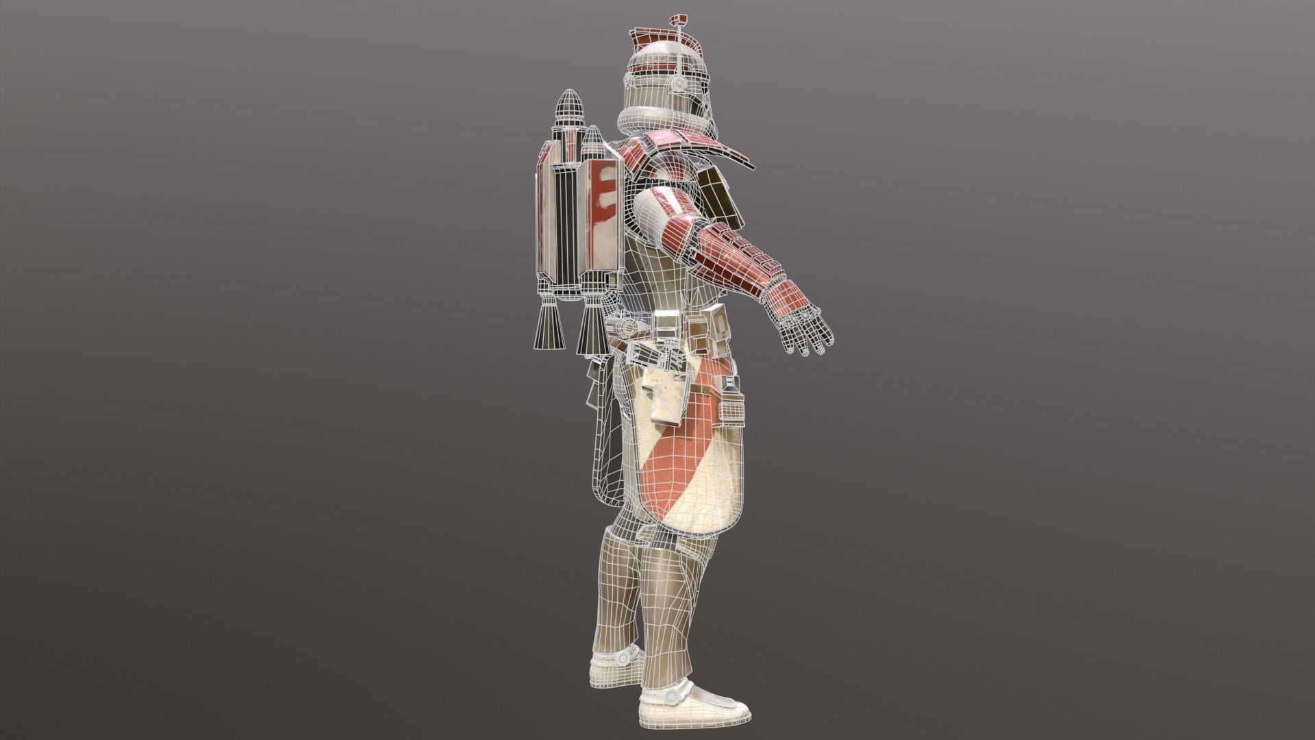 Arc Clone Trooper Low-poly 3D model_21