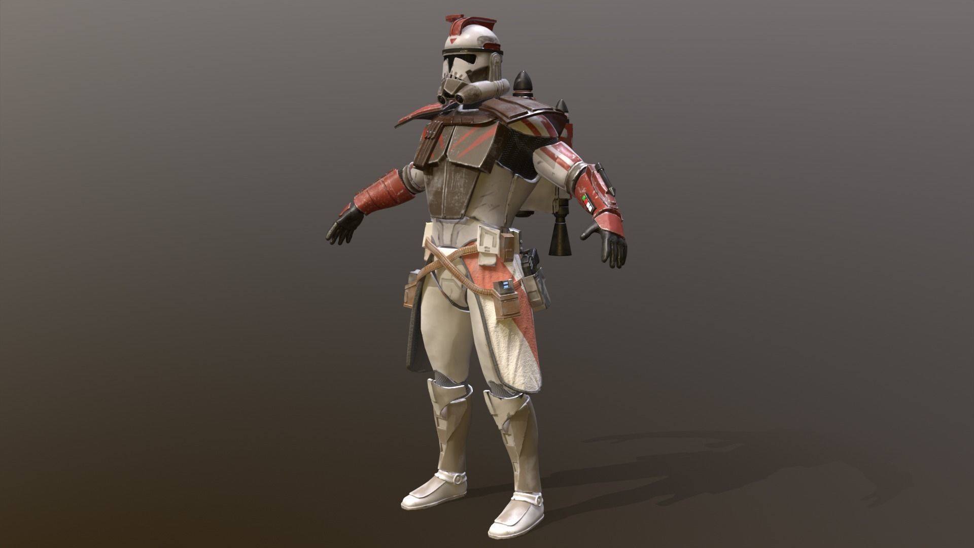 Arc Clone Trooper Low-poly 3D model_2