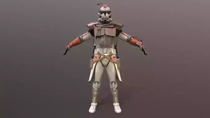 Arc Clone Trooper Low-poly 3D model