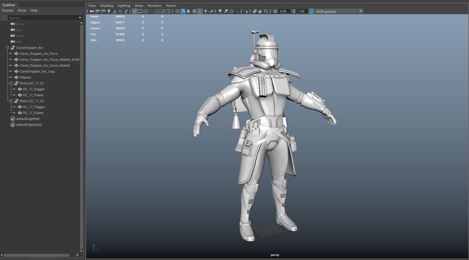 Arc Clone Trooper Low-poly 3D model_3