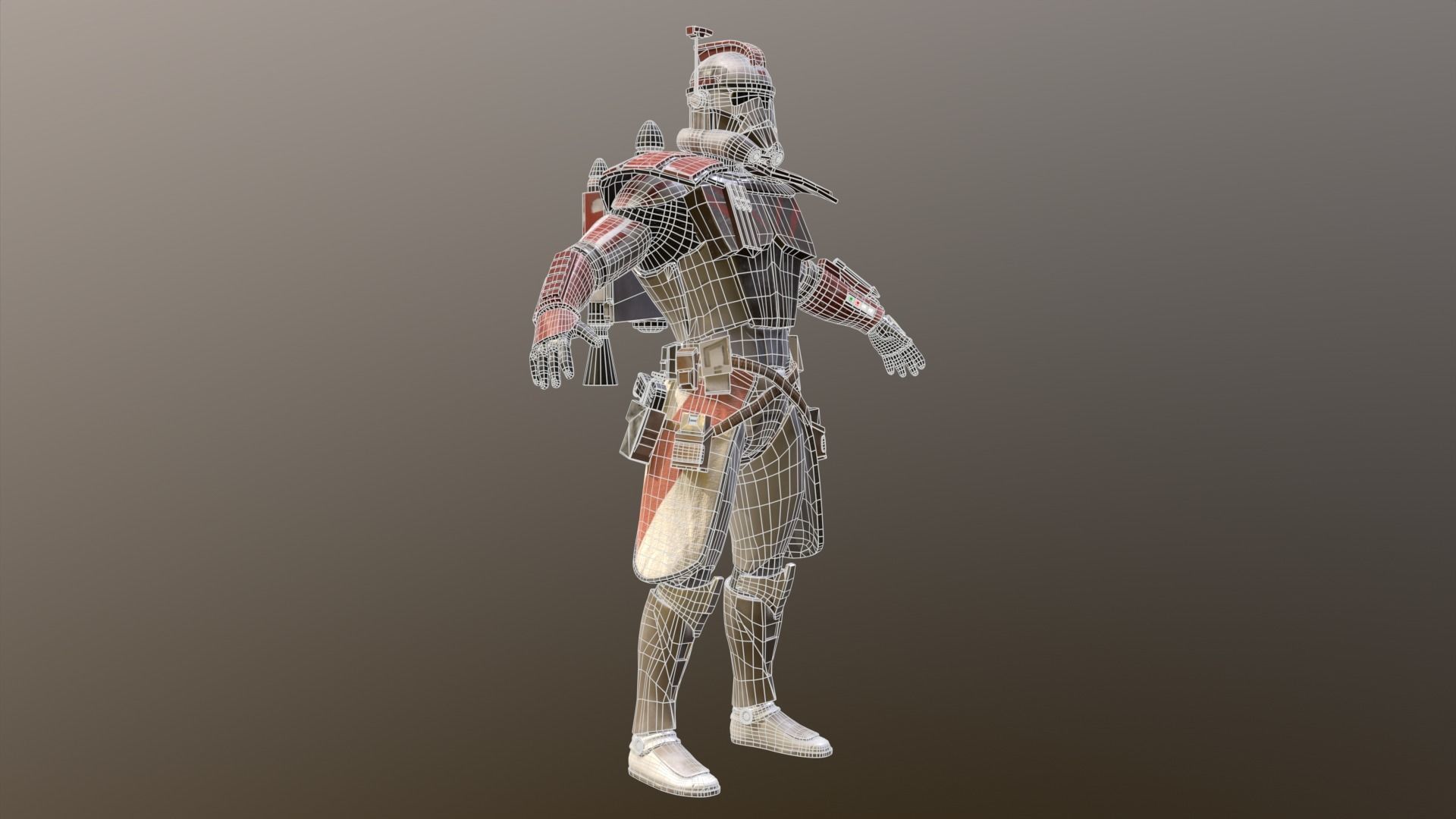 Arc Clone Trooper Low-poly 3D model_22