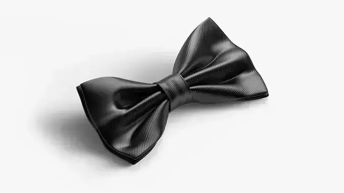 Bow tie black Low-poly 3D model