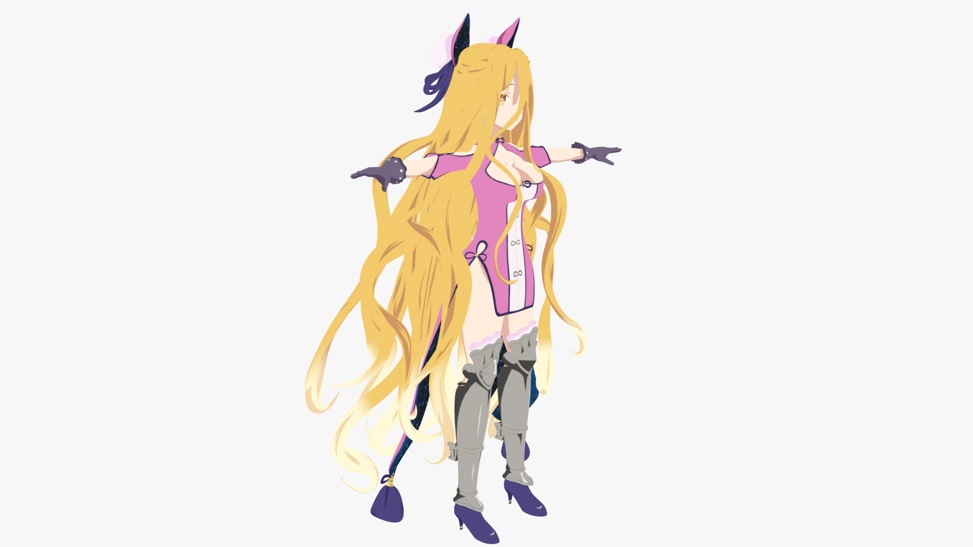 MuKuro Date a live Low-poly 3D model_5