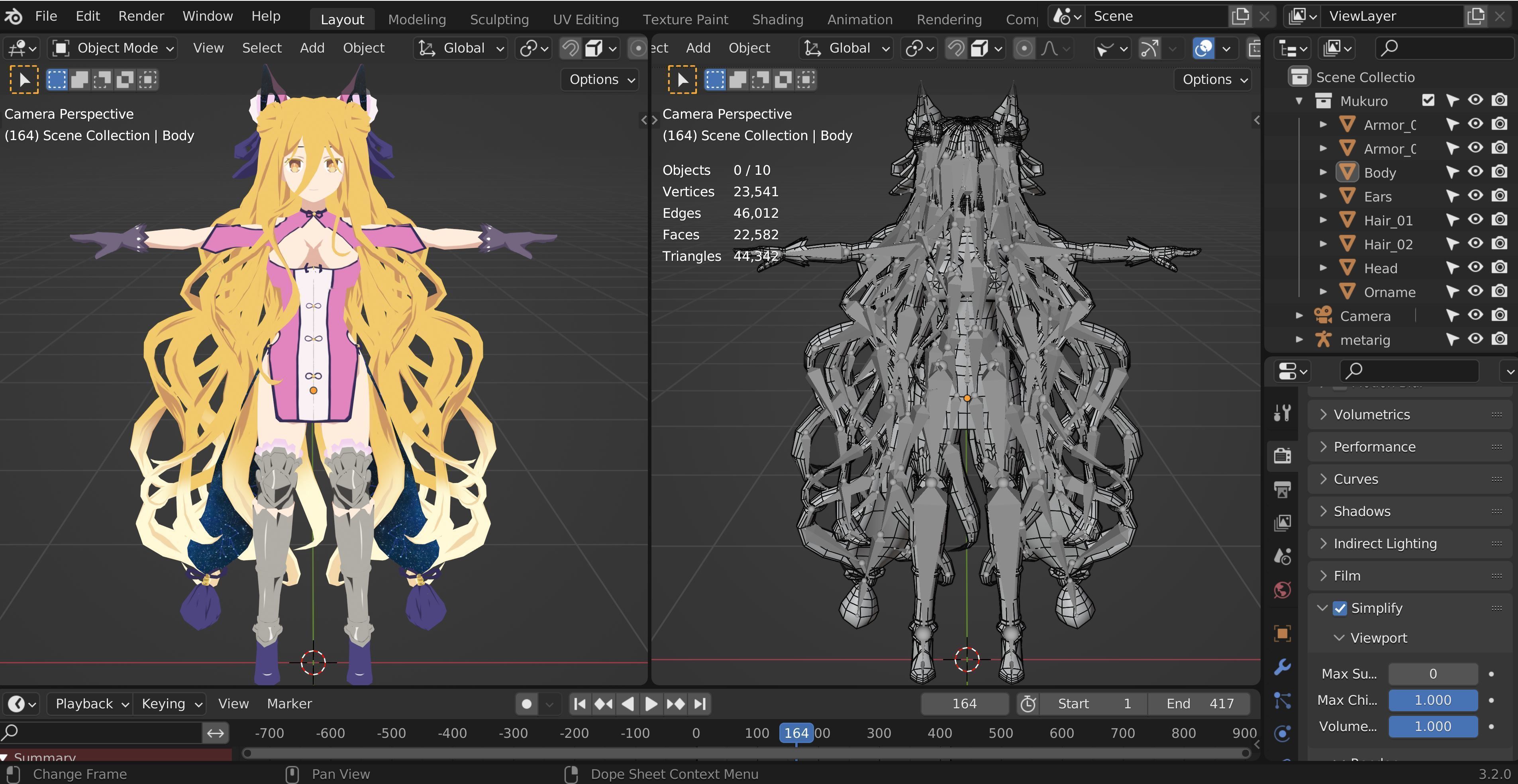 MuKuro Date a live Low-poly 3D model_19