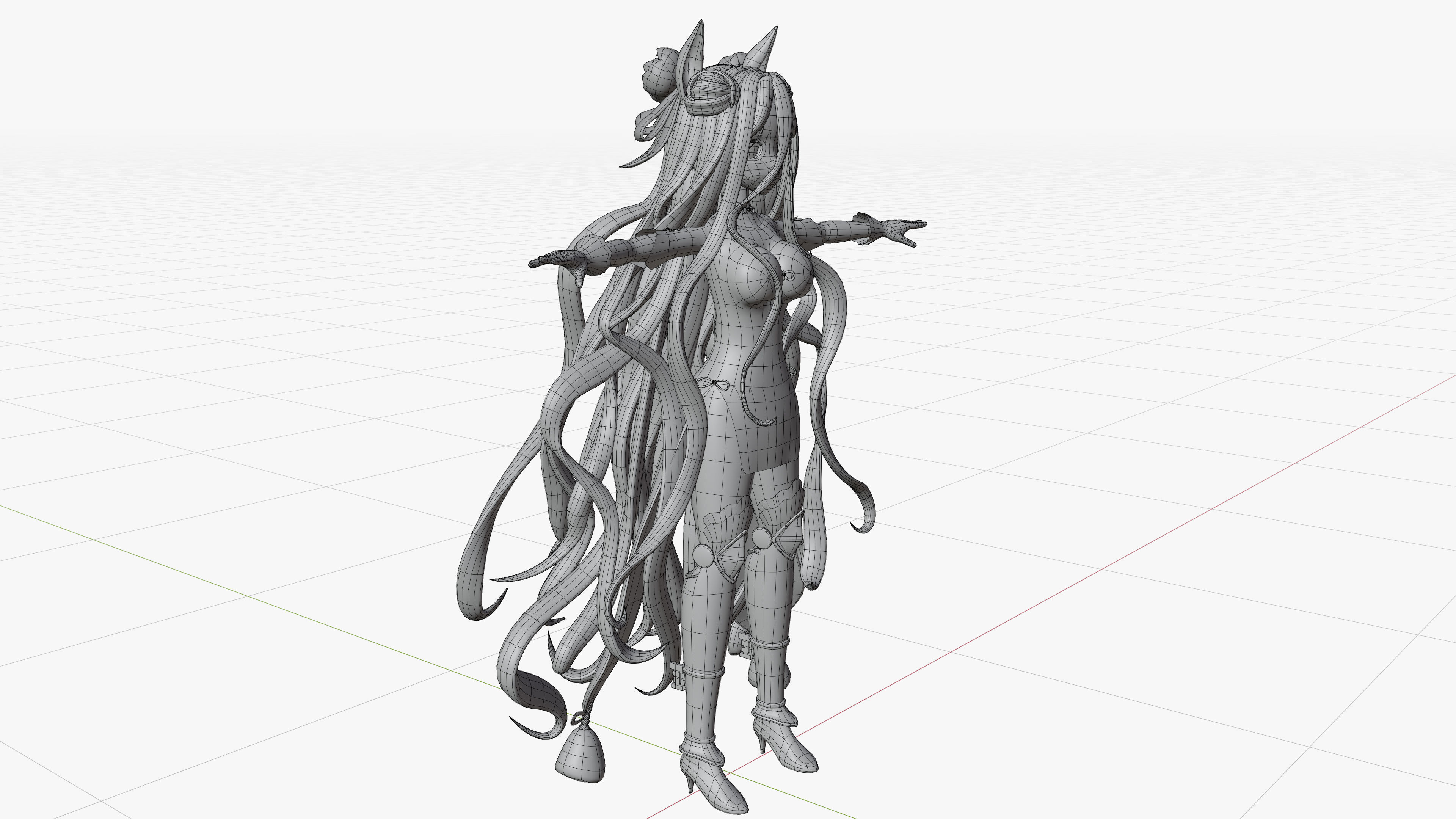 MuKuro Date a live Low-poly 3D model_6