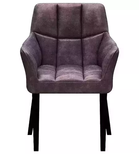 Chair upholstered with legs Low-poly 3D model