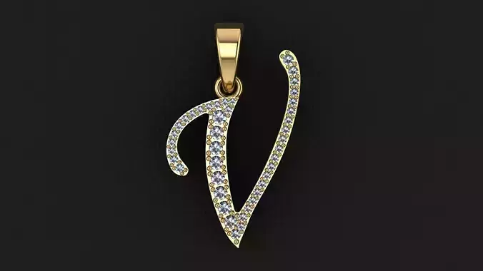 letter V pendant