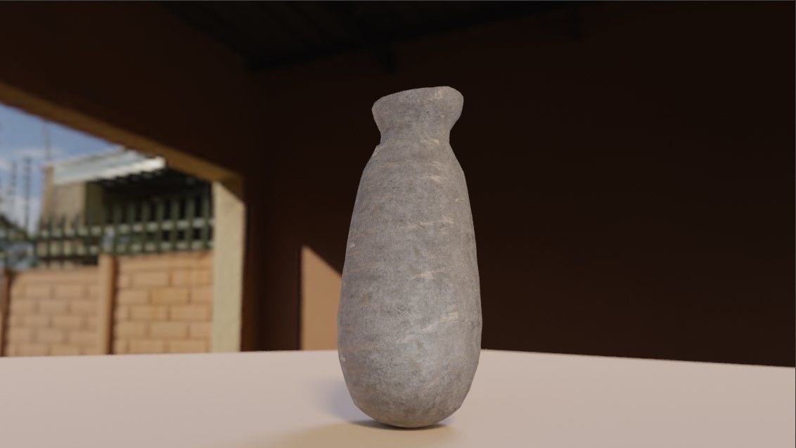 Long Pots Low-poly 3D model_4