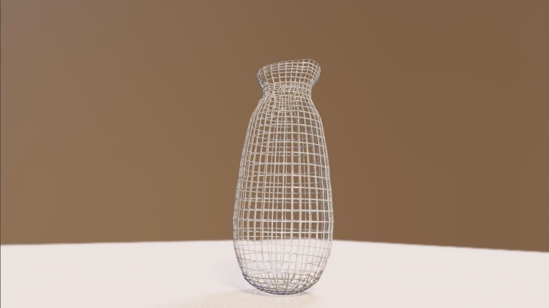 Long Pots Low-poly 3D model_5