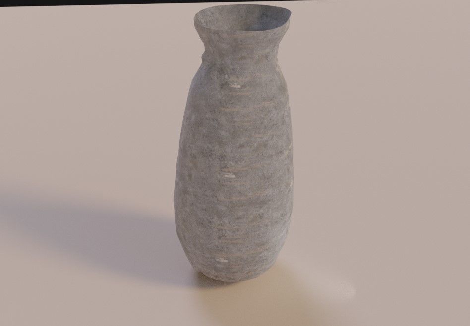 Long Pots Low-poly 3D model_6