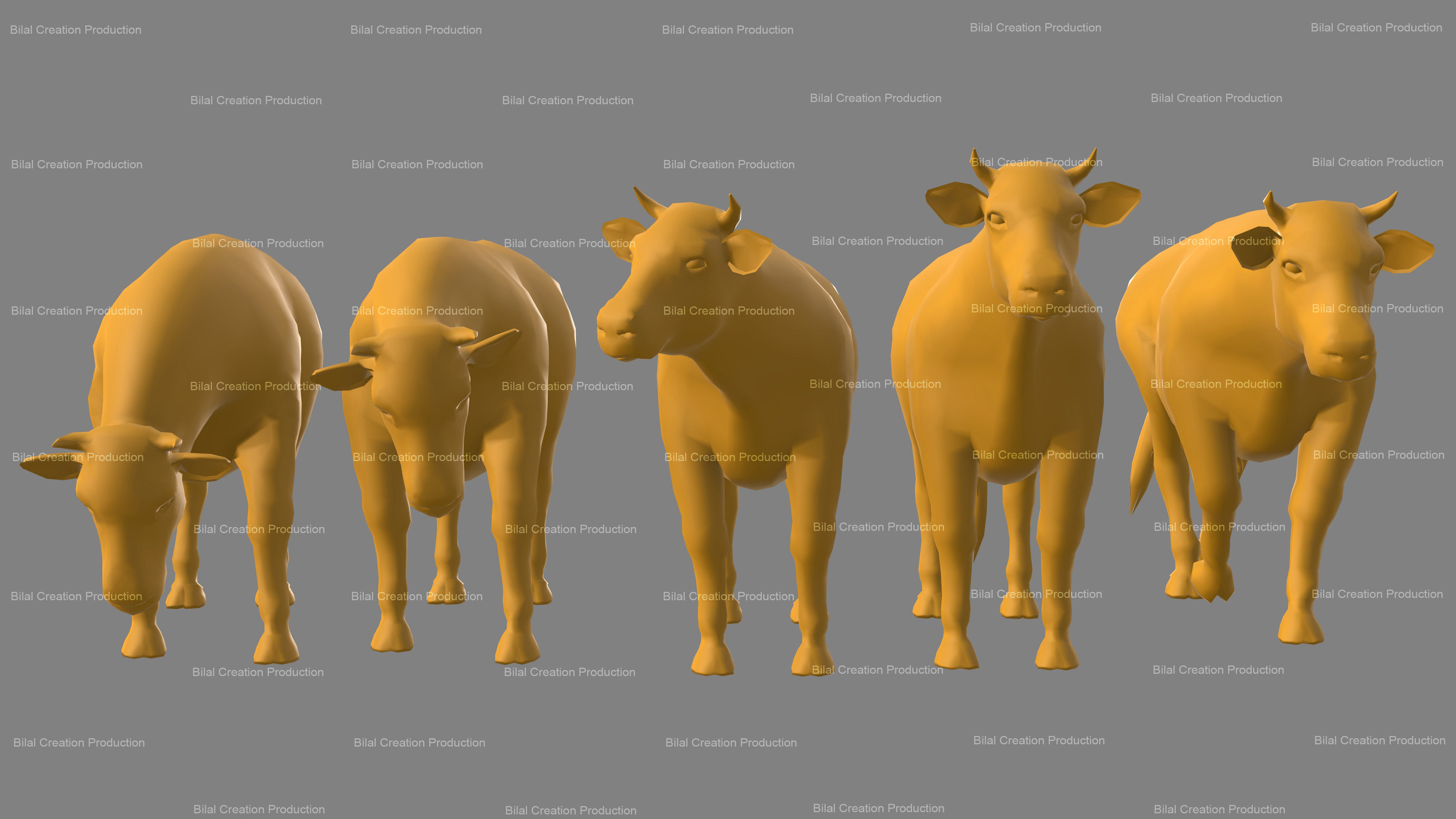 Cow animated 3D model_16