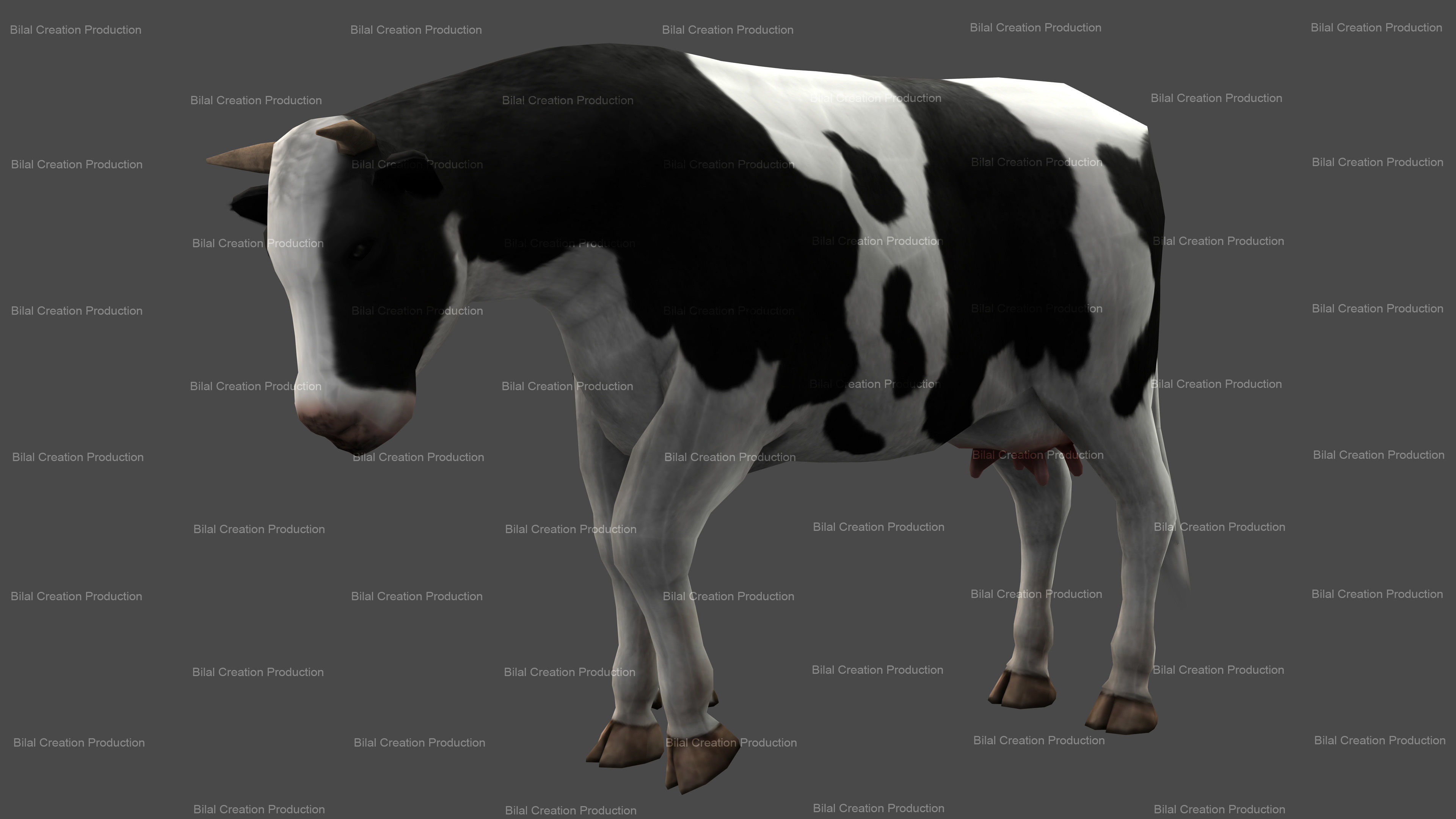 Cow animated 3D model_11