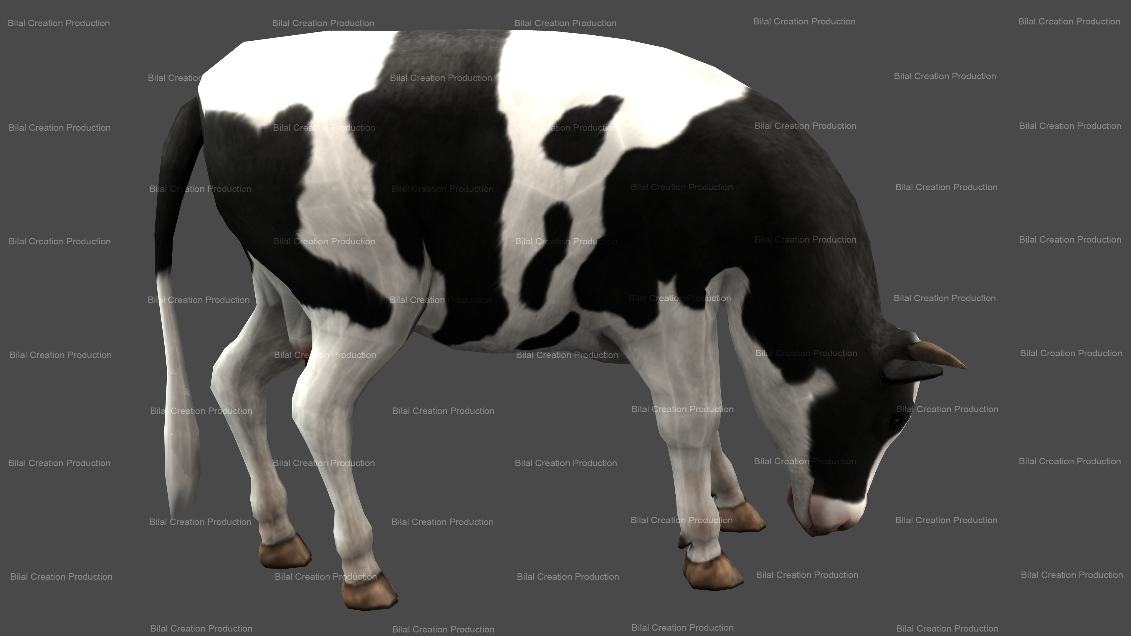 Cow animated 3D model_9