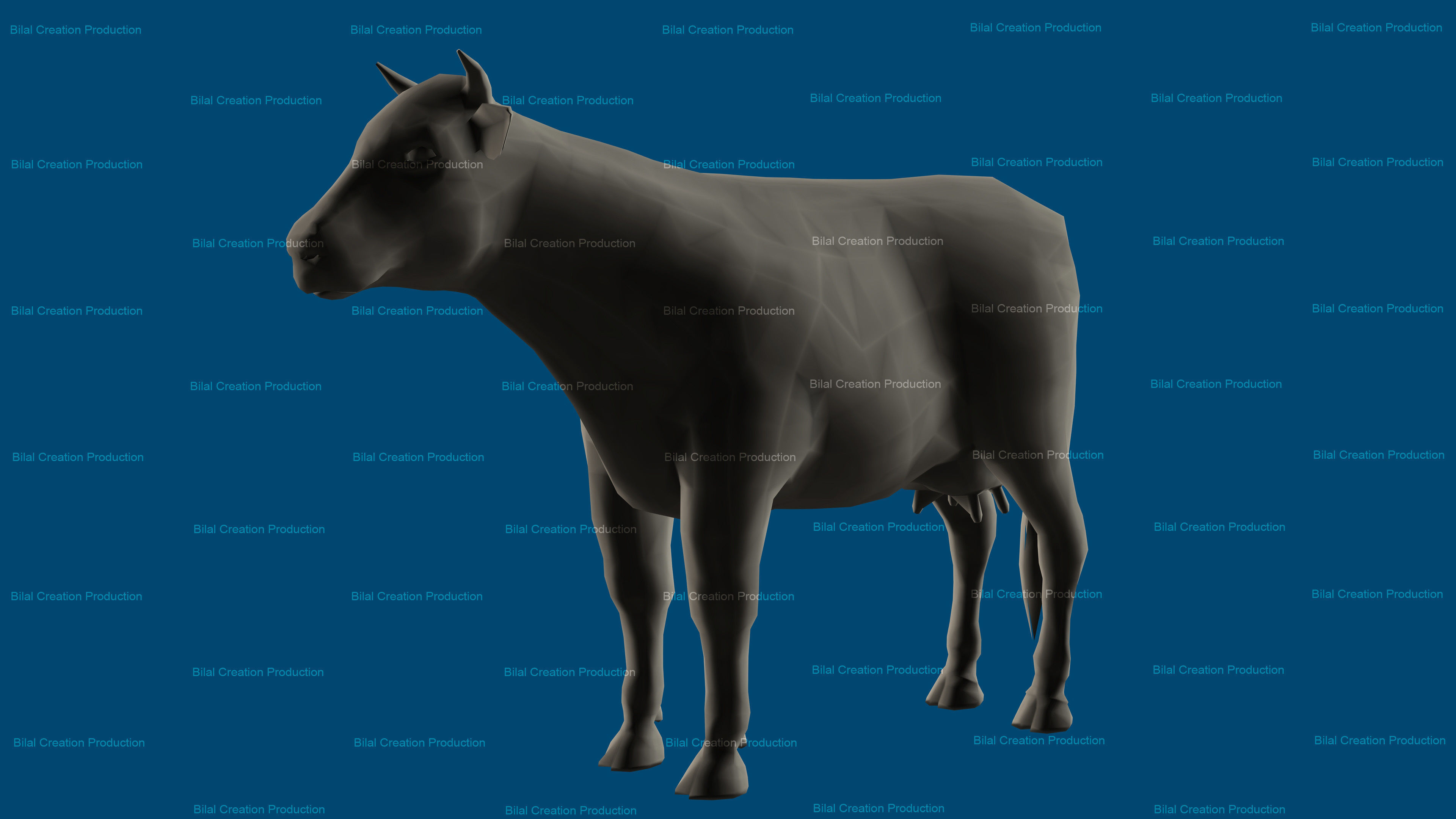 Cow animated 3D model_14