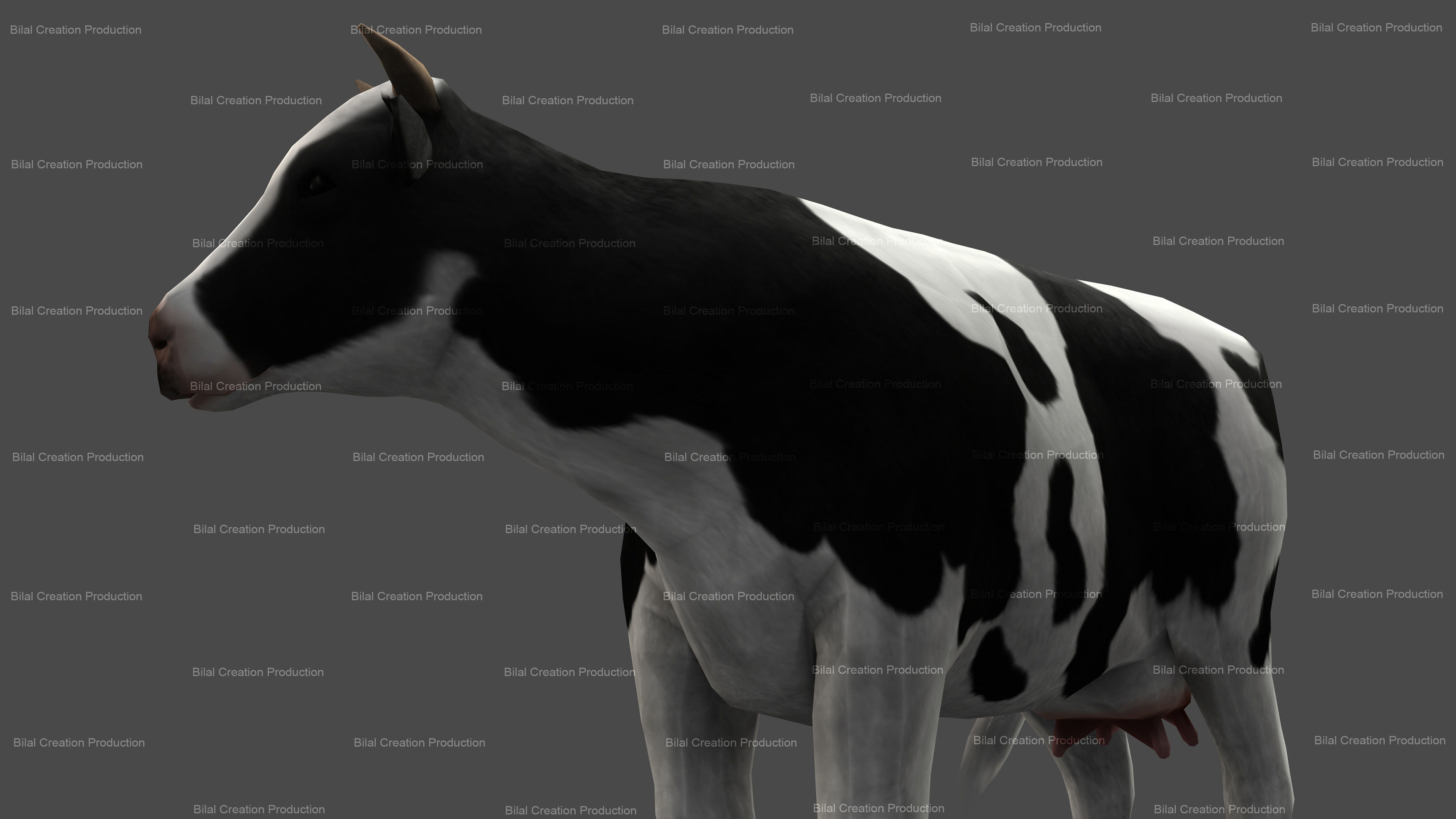 Cow animated 3D model_7