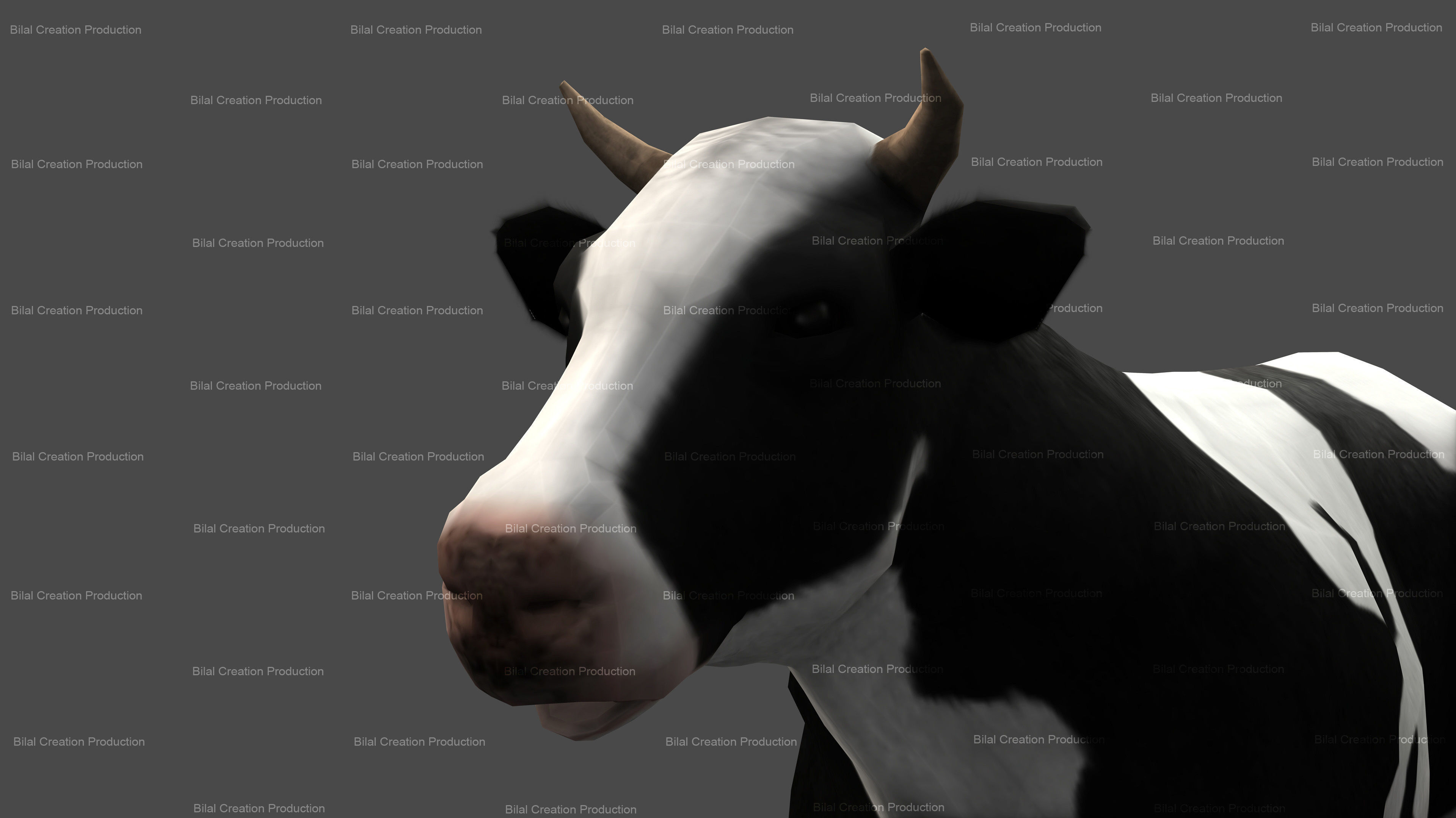 Cow animated 3D model_2