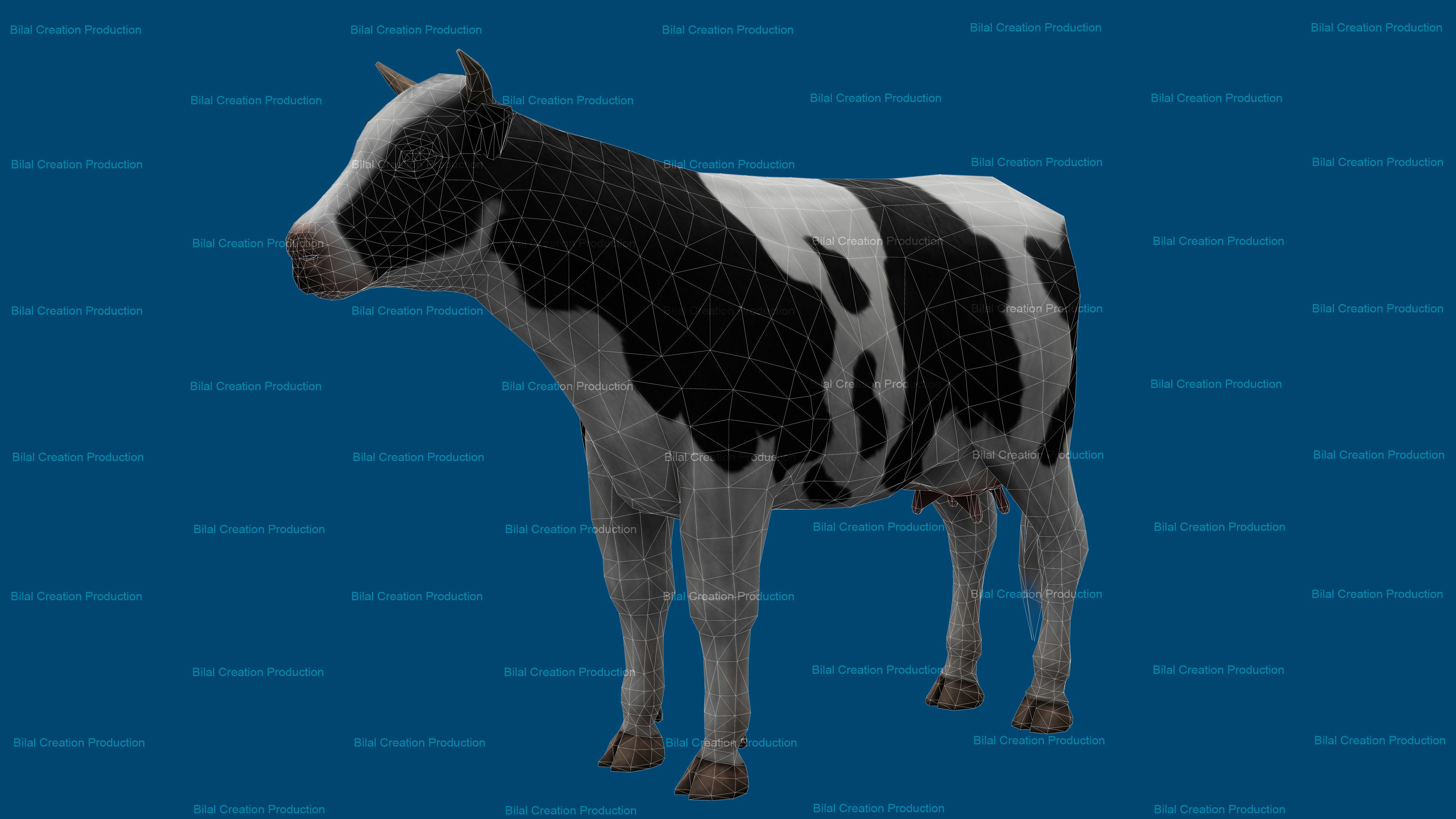 Cow animated 3D model_13