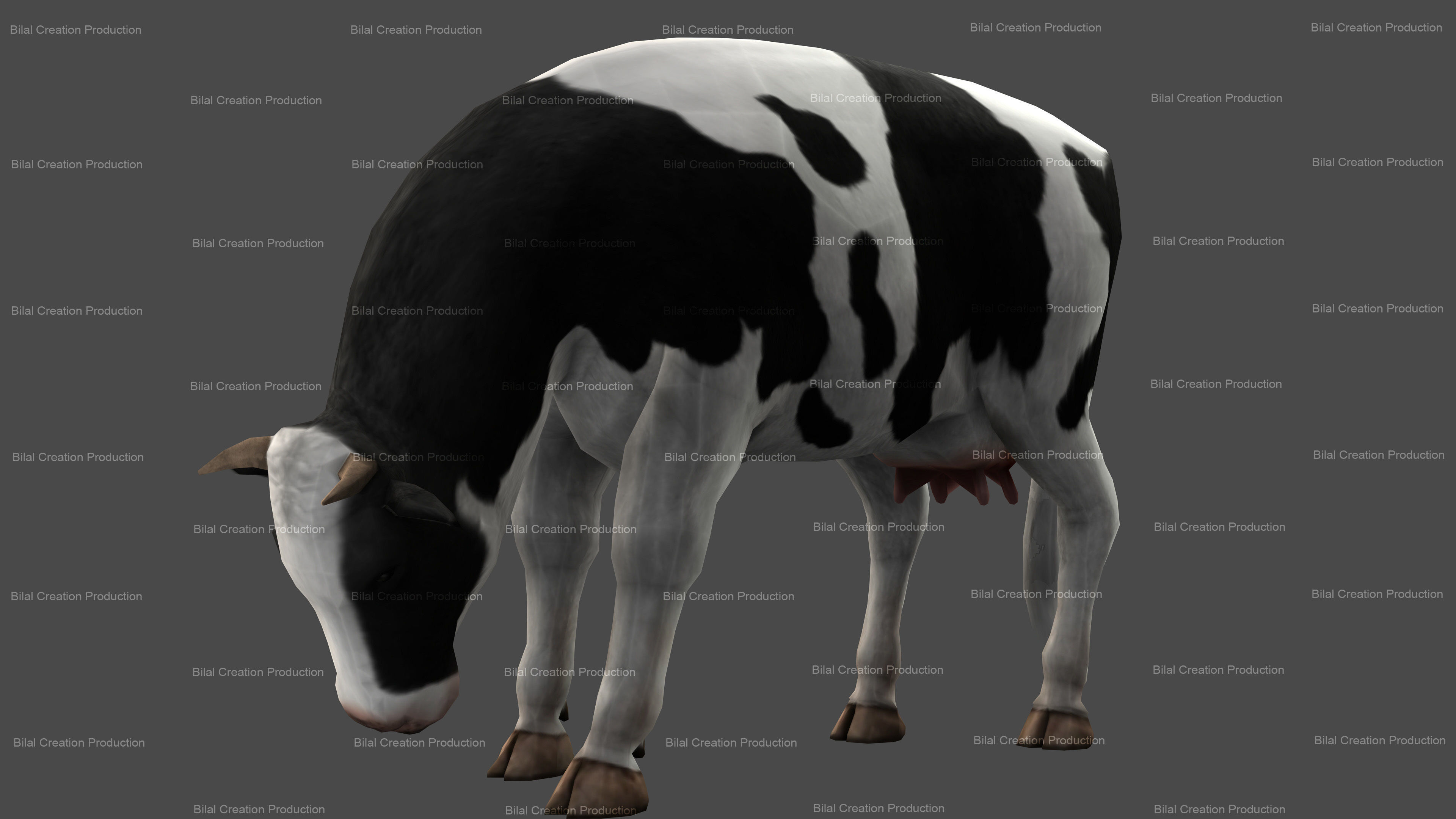 Cow animated 3D model_10