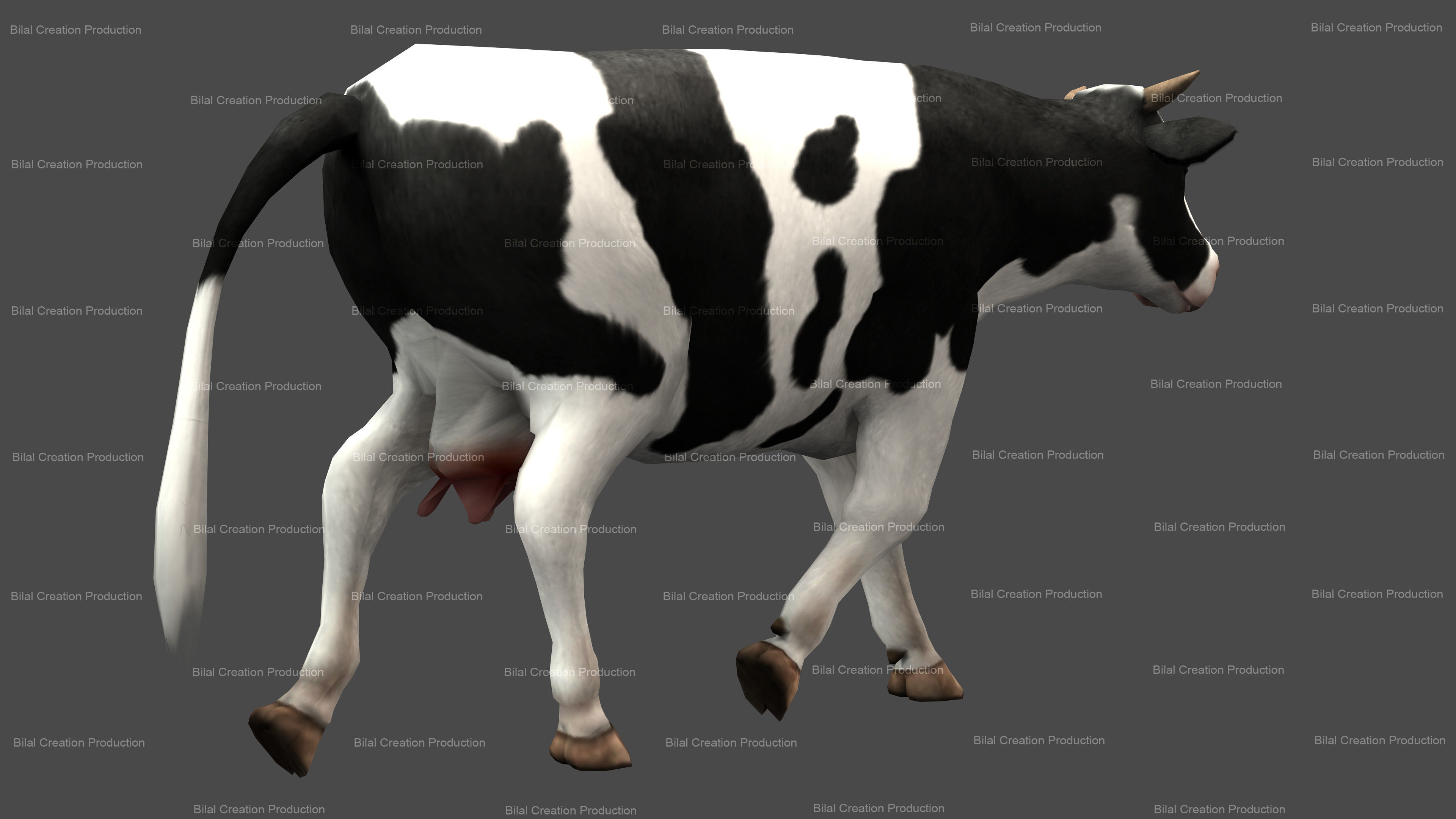 Cow animated 3D model_6