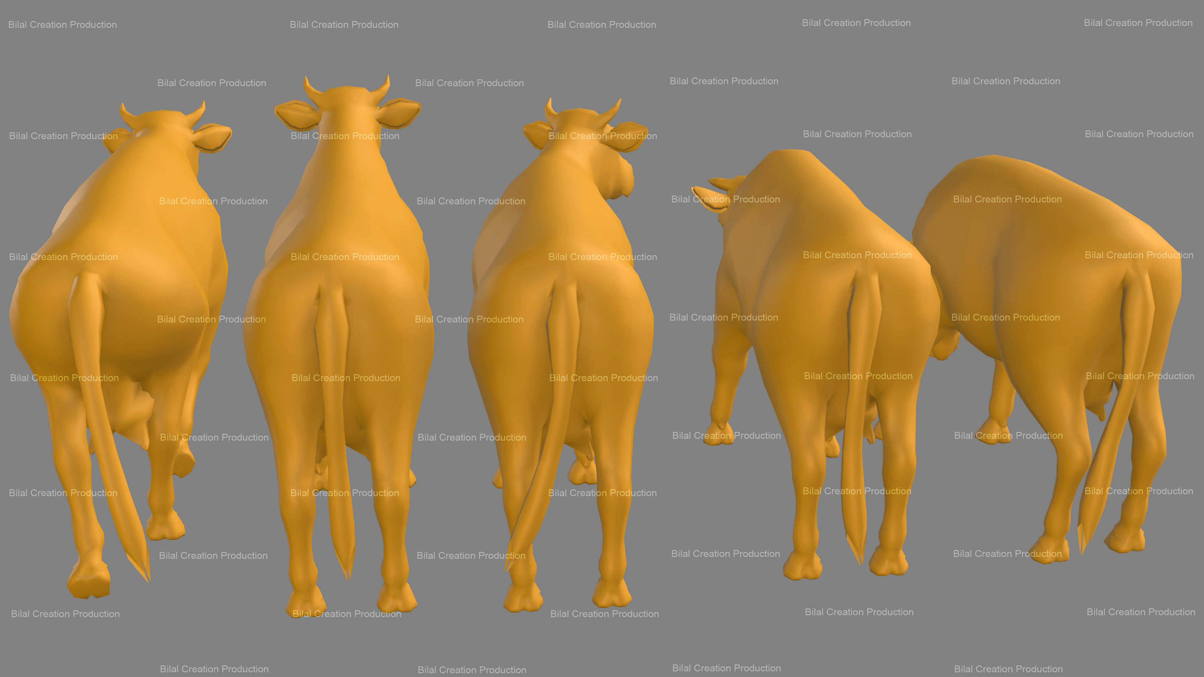 Cow animated 3D model_17